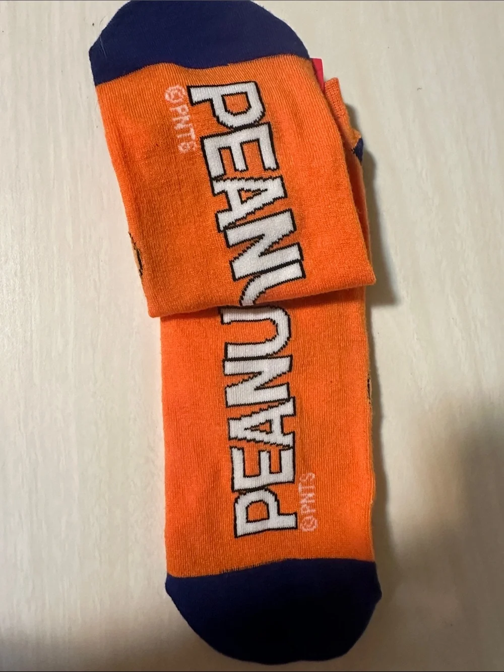 Peanuts Snoopy No-Show Socks in Orange and Blue